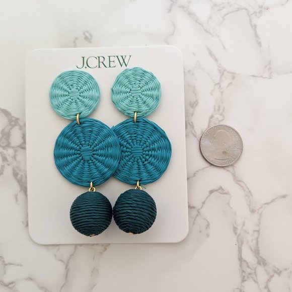 J.Crew Triple-Drop Raffia Earrings - Picture 6 of 6
